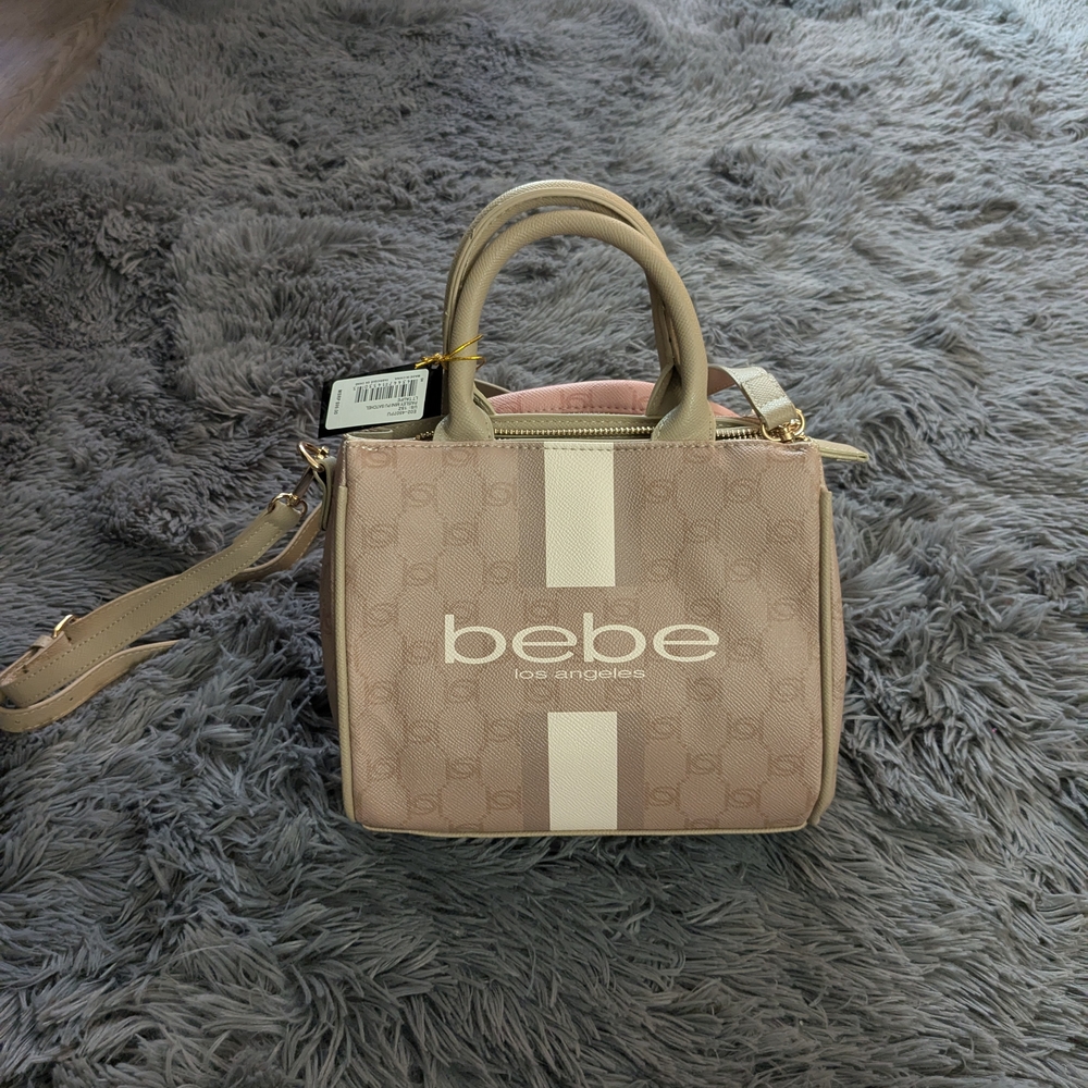 Bebe Tan and Cream Satchel
